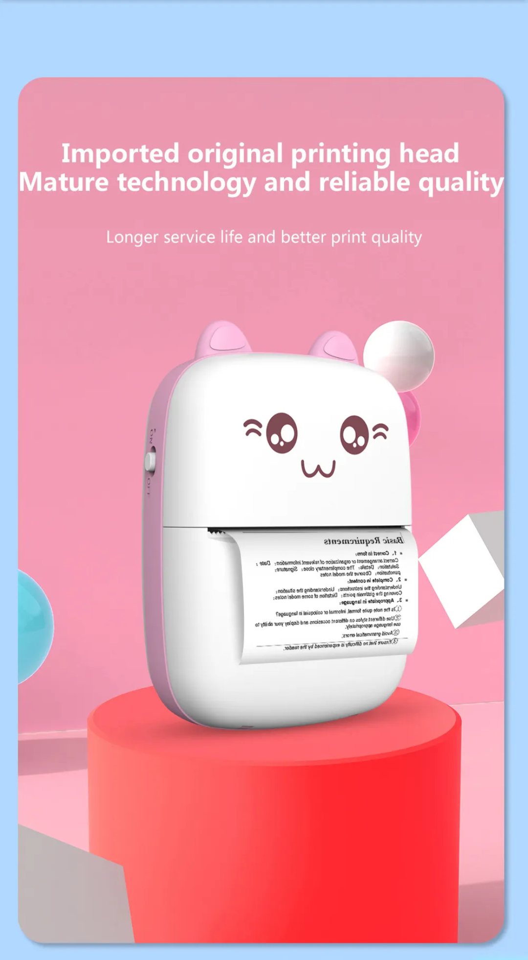 Portable mini thermal printer